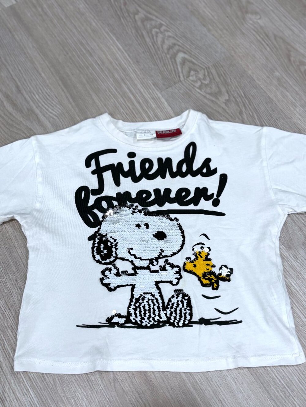 Zara Kids x Peanuts Collection White T-Shirt - Size 6